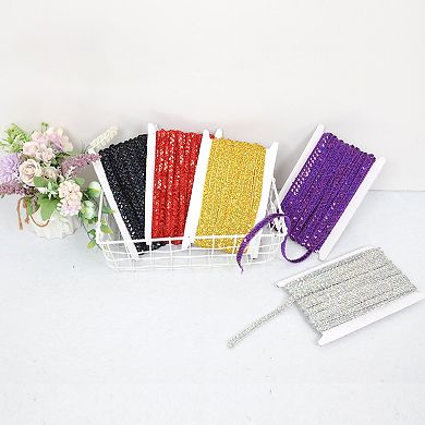 Sequin Braid Cord Trim, Sewing Sequin Ribbon for DIY Crafts Party Decorations