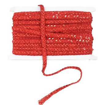 Sequin Braid Cord Trim, Sewing Sequin Ribbon for DIY Crafts Party Decorations