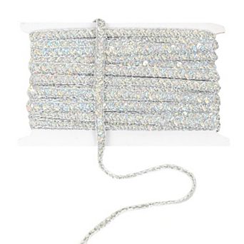 Sequin Braid Cord Trim, Sewing Sequin Ribbon for DIY Crafts Party Decorations