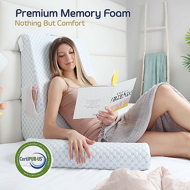 Nestl 7.5 Inch Wedge Pillow with Cooling Cover
