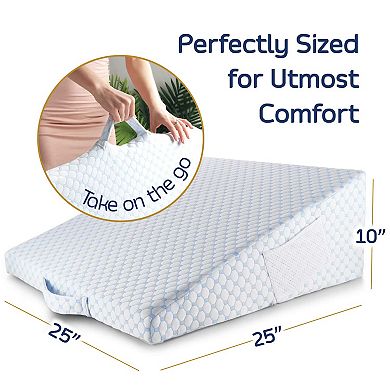Nestl 10 Inch Wedge Pillow with Cooling Cover