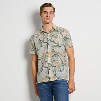 Men's Van Heusen Foliage Print Short Sleeve Shirt