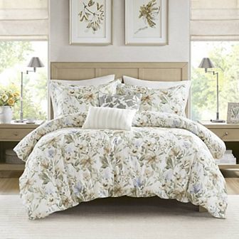 Harbor House Herbal 5 pc Cotton Sateen Print Duvet Set