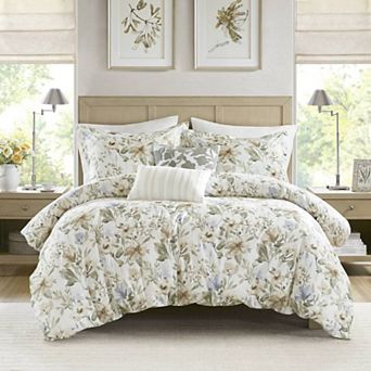Harbor House Herbal 5 pc Cotton Sateen Print Duvet Set