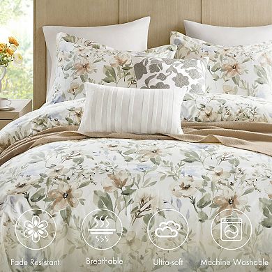 Harbor House Herbal 5 pc Cotton Sateen Print Duvet Set