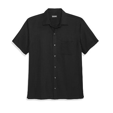 Men's Van Heusen Weekend Texture Camp Solid Short Sleeve Shirt
