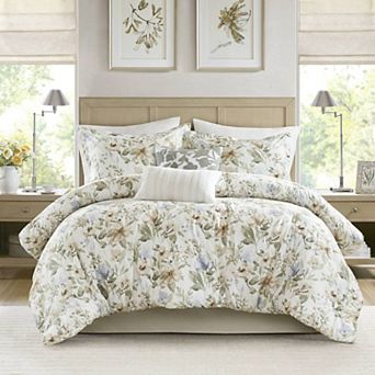 Harbor House Herbal 6 pc Cotton Sateen Oversized Print Comforter Set