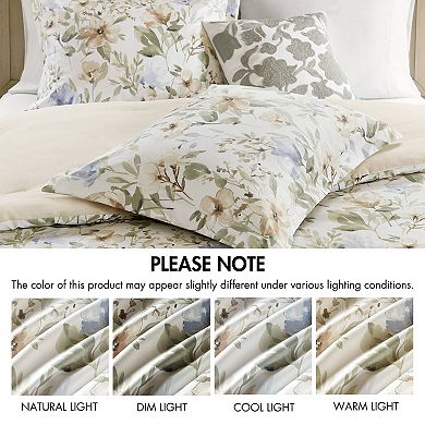 Harbor House Herbal 6 pc Cotton Sateen Oversized Print Comforter Set