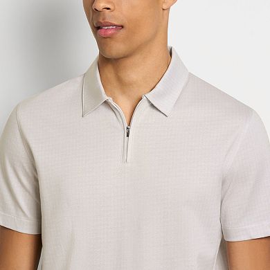Men's Van Heusen Essential Tonal Jacquard Zip Polo