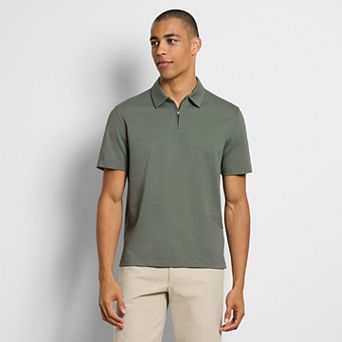 Men's Van Heusen Essential Tonal Jacquard Zip Polo