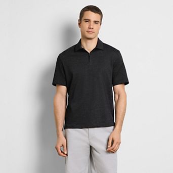 Men's Van Heusen Essential Tonal Jacquard Zip Polo