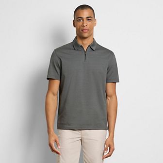 Men's Van Heusen Essential Tonal Jacquard Zip Polo