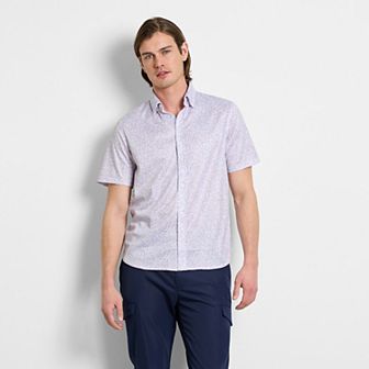 Men's Van Heusen Performance Pique Flower Print Short Sleeve Shirt