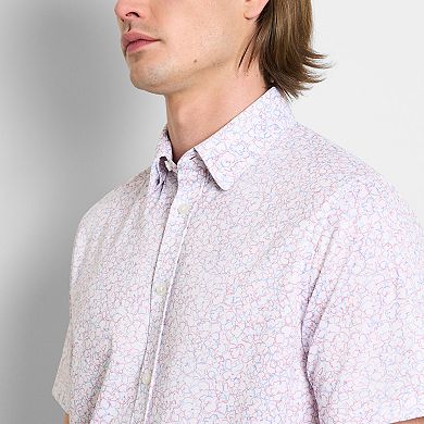 Men's Van Heusen Performance Pique Flower Print Short Sleeve Shirt