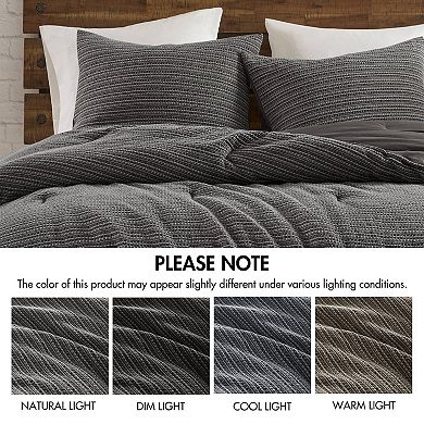 Woolrich Lyon Waffle Washed Cotton Comforter Set