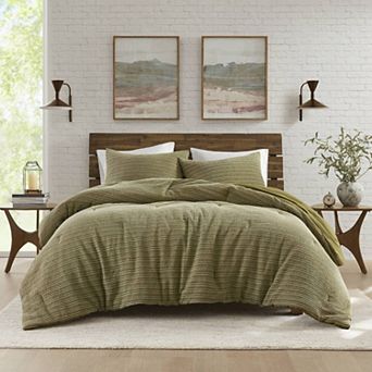 Woolrich Lyon 3 pc Waffle Washed Cotton Comforter Set