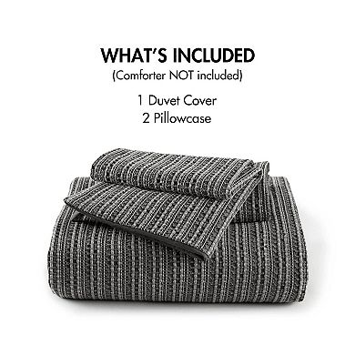 Woolrich Lyon 3 pc Waffle Washed Cotton Duvet Set