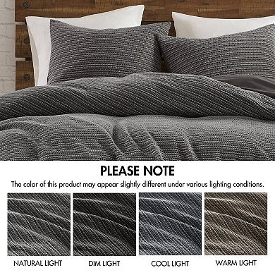 Woolrich Lyon 3 pc Waffle Washed Cotton Duvet Set