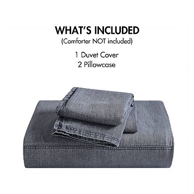 Woolrich Mckenzie 3 pc Twill Washed Cotton Duvet Set