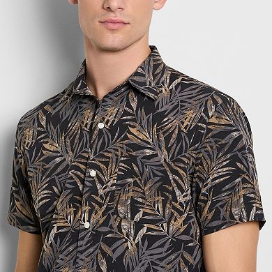 Men's Van Heusen Palm Print Short Sleeve Button-Down Shirt