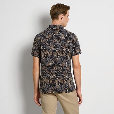 Men's Van Heusen Palm Print Short Sleeve Button-Down Shirt