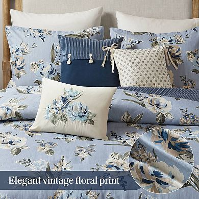 Madison Park Isadora Floral 7 pc Comforter Set with Throw Pillows