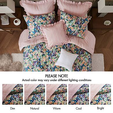 Madison Park Amira 8 pc Cotton Sateen Comforter Set with Throw Pillows