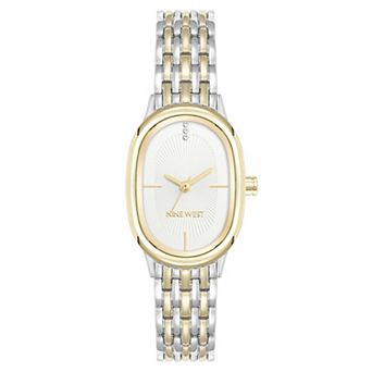 Nine West Women's Oval Case Two-Tone Bracelet Watch