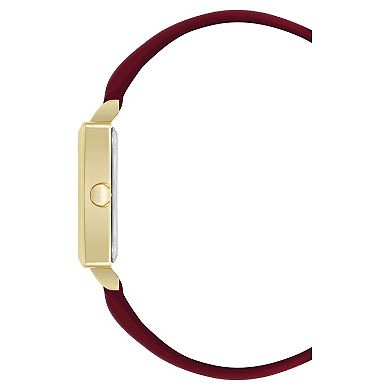 Nine West Women's Square Case Leather Strap Watch