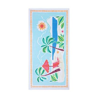 The Big One® Oversized Beach Scene Beach Towel