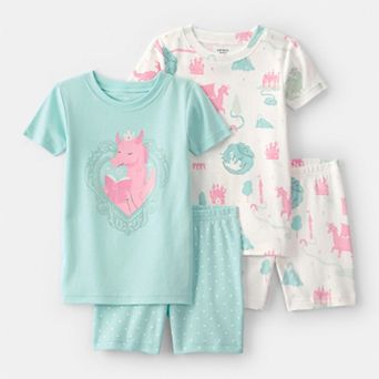 Baby & Toddler Girl Carter's 4 pc Pajama Top & Pajama Bottoms Set