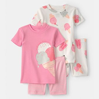 Baby & Toddler Girl Carter's 4 pc Pajama Top & Pajama Bottoms Set