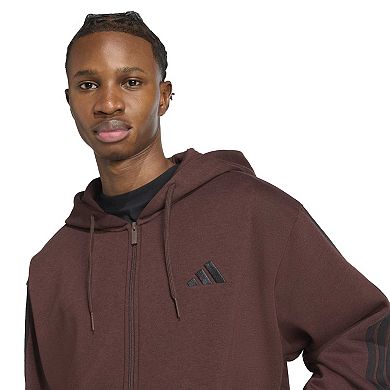 Men's adidas Essentials 3-Stripes Fleece Zip-Up Graphic Hoodie