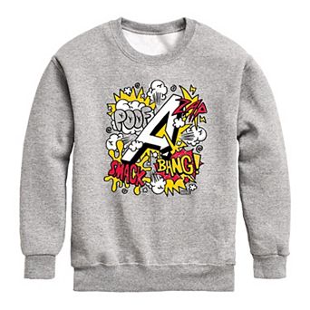 Boys 8-20 Marvel The Avengers Comic Doodles Crew Fleece Sweatshirt