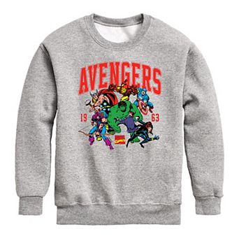 Boys 8-20 Marvel The Avengers Collegiate Crew Fleece Sweatshirt