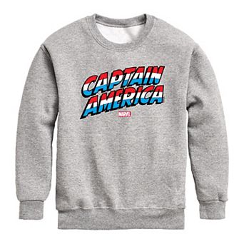 Boys 8-20 Marvel Captain America Logo Crew Fleece Sweatshirt
