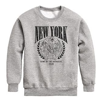 Boys 8-20 Marvel The Avengers New York Collegiate Crew Fleece Sweatshirt