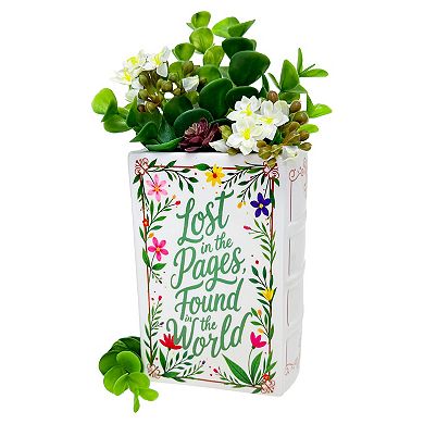 Streamline Decorative Book Vase Table Decor