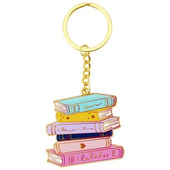 Streamline Book Stack Keychain