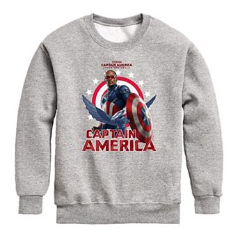 Boys 8-20 Marvel Captain America Brave New World Sam Wilson Crew Fleece Sweatshirt