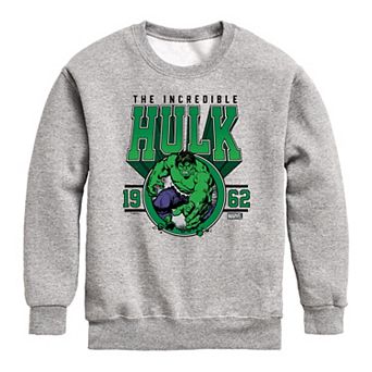 Boys 8-20 Marvel Hulk The Incredible Hulk Collegiate Crew Fleece Sweatshirt
