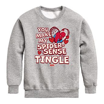 Boys 8-20 Marvel Spider-Man Spider-Sense Tingle Crew Fleece Sweatshirt