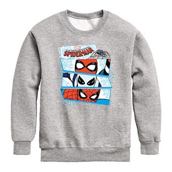 Boys 8-20 Marvel Your Friendly Neighborhood Spider-Man Panels Crew Fleece Sweatshirt