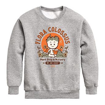 Boys 8-20 Marvel Guardians Of The Galaxy Groot Flora Colossus Crew Fleece Sweatshirt