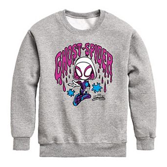 Boys 8-20 Marvel Spidey And His Amazing Friends Ghost-Spider Sketch Crew Fleece Sweatshirt