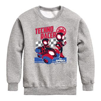 Boys 8-20 Marvel Spidey And His Amazing Friends Techno Racer Crew Fleece Sweatshirt