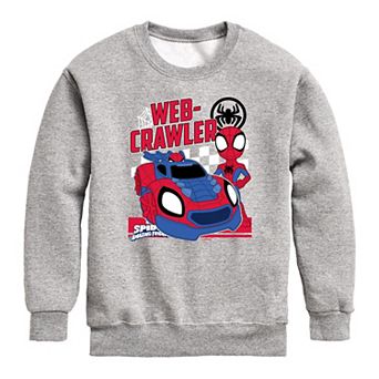 Boys 8-20 Marvel Spidey And His Amazing Friends Web Crawler Crew Fleece Sweatshirt