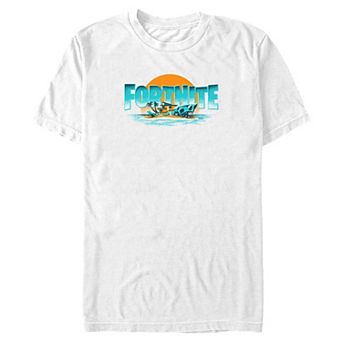 Big & Tall Fortnite Shark Island Graphic Tee