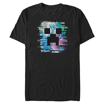 Big & Tall Minecraft Glitchy Creeper Graphic Tee