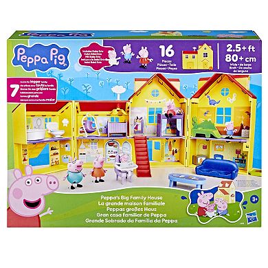 Peppa Pig Peppa's Big Family House Playset with 16 Accessories by Hasbro